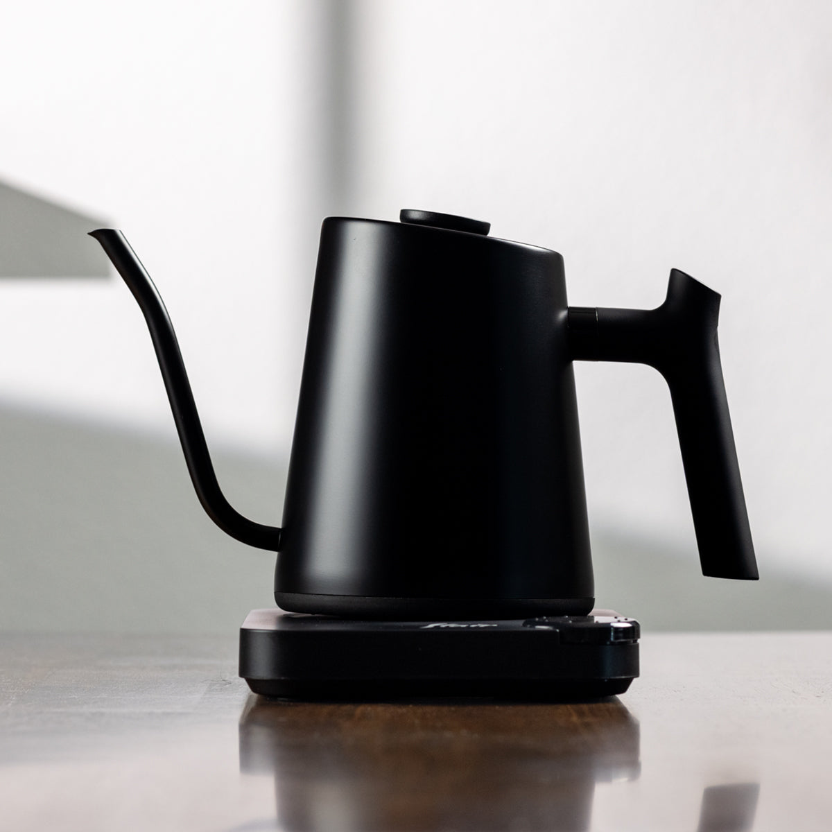 Flair Kettle on a countertop showing the gooseneck