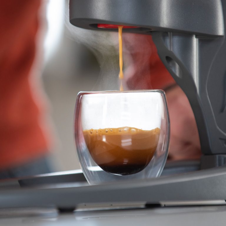 Easily brew delicious espresso, topped with crema